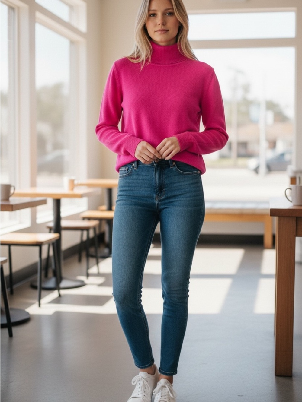 Lilly Pulitzer Fuchsia Turtleneck Sweater